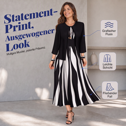 📢📢50%Rabatt!!!🎉✨Schmeichelndes geometrisches Kleid-Set