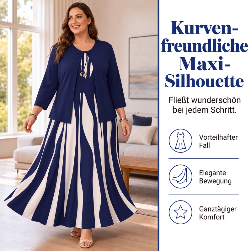 📢📢50%Rabatt!!!🎉✨Schmeichelndes geometrisches Kleid-Set