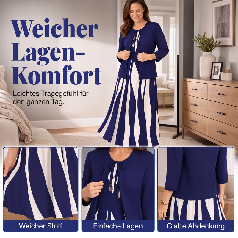 📢📢50%Rabatt!!!🎉✨Schmeichelndes geometrisches Kleid-Set