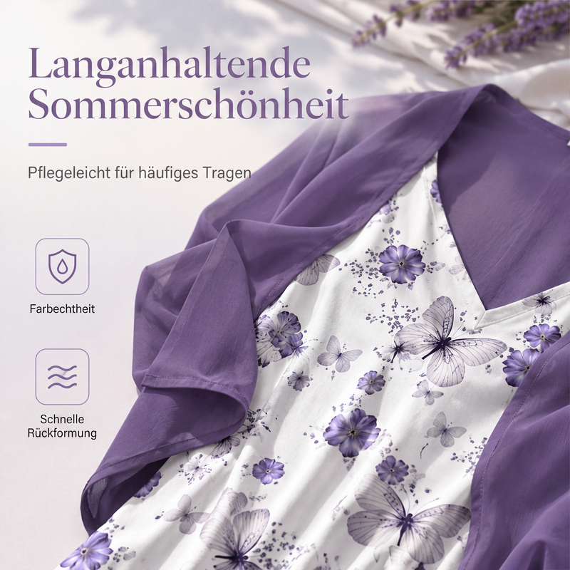 📢📢50%Rabatt!!!🎉✨Damen Boho-Blumenmaxikleid & Strandüberwurf-Set