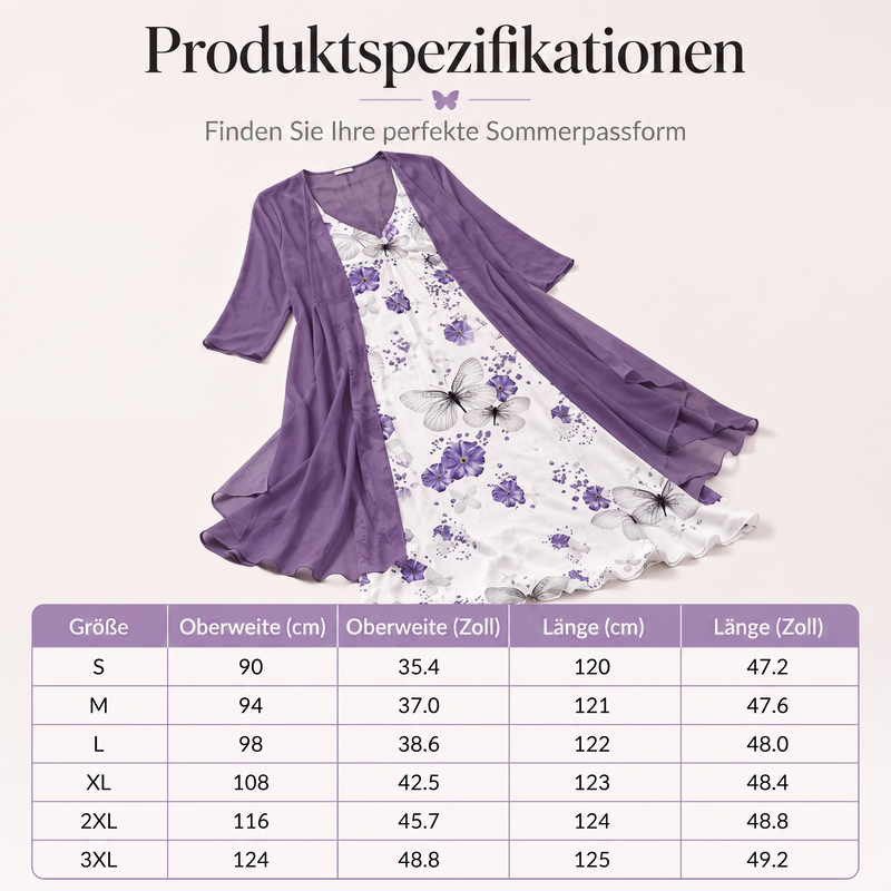 📢📢50%Rabatt!!!🎉✨Damen Boho-Blumenmaxikleid & Strandüberwurf-Set