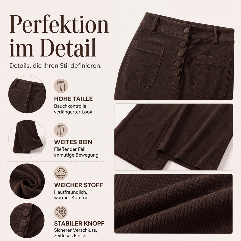 📢📢50%Rabatt!!!🎉✨Cord-Weitbeinhose für Damen – Weicher Cord, bequemer Schnitt & vielseitig kombinierbar – Perfekt für Alltag, Freizeit & kühle Tage