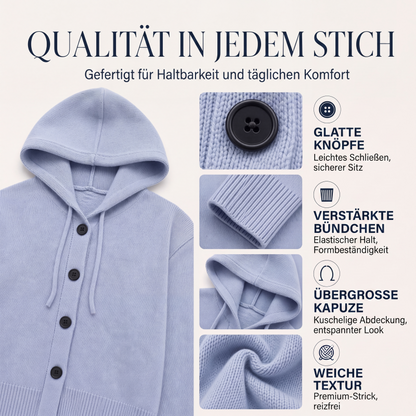 📢📢50%Rabatt!!!🎉✨Damen-Strickcardigan mit Kapuze – Kuscheliger Strick, lässiger Look & vielseitig kombinierbar – Perfekt für Alltag, Freizeit & gemütliche Stunden