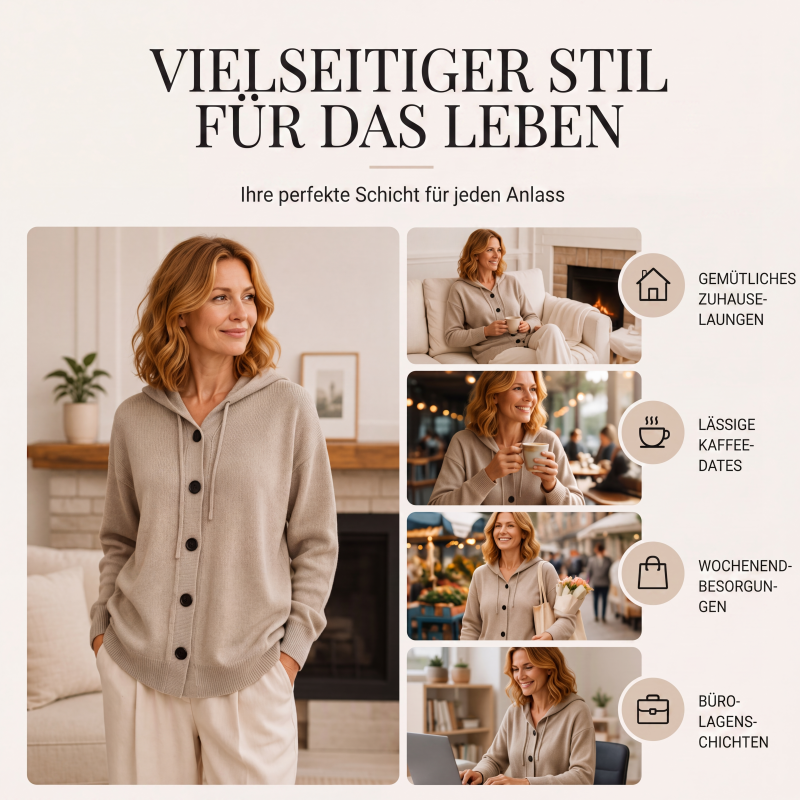 📢📢50%Rabatt!!!🎉✨Damen-Strickcardigan mit Kapuze – Kuscheliger Strick, lässiger Look & vielseitig kombinierbar – Perfekt für Alltag, Freizeit & gemütliche Stunden