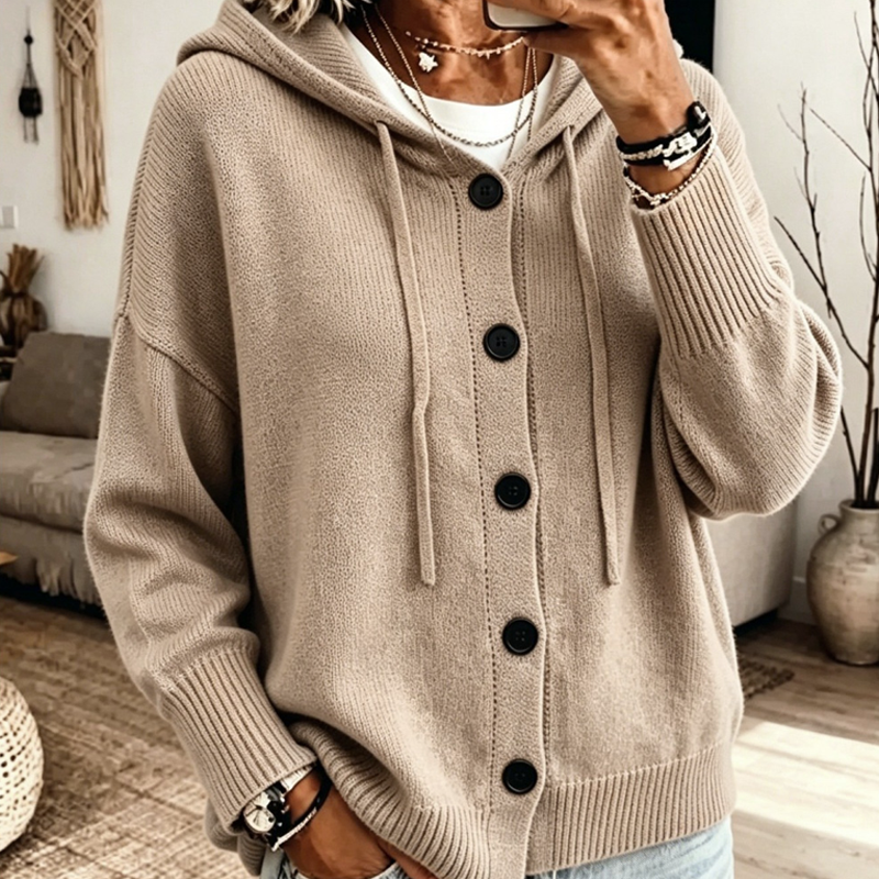 📢📢50%Rabatt!!!🎉✨Damen-Strickcardigan mit Kapuze – Kuscheliger Strick, lässiger Look & vielseitig kombinierbar – Perfekt für Alltag, Freizeit & gemütliche Stunden