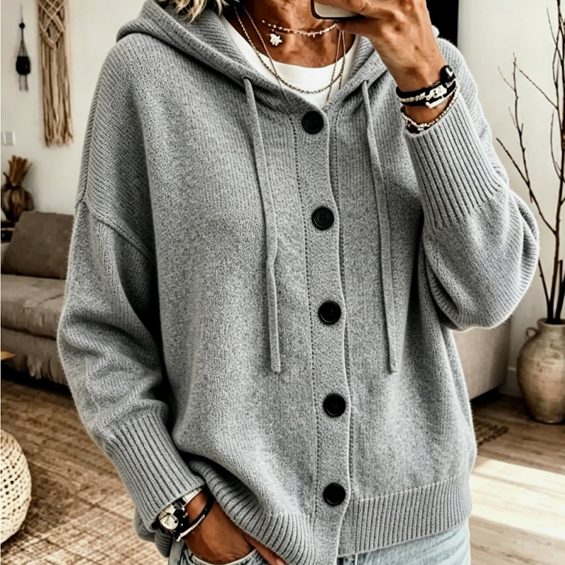 📢📢50%Rabatt!!!🎉✨Damen-Strickcardigan mit Kapuze – Kuscheliger Strick, lässiger Look & vielseitig kombinierbar – Perfekt für Alltag, Freizeit & gemütliche Stunden