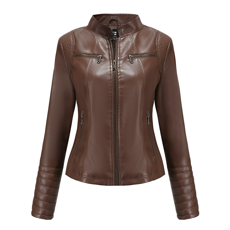 ⏰ Letzte Welle – Lager fast leer – 50% endet jederzeit Damen-Kunstlederjacke in Slim-Fit