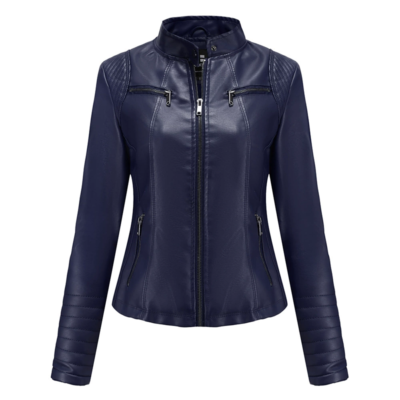 ⏰ Letzte Welle – Lager fast leer – 50% endet jederzeit Damen-Kunstlederjacke in Slim-Fit