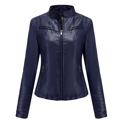⏰ Letzte Welle – Lager fast leer – 50% endet jederzeit Damen-Kunstlederjacke in Slim-Fit