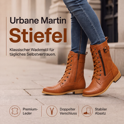 📢📢50%Rabatt!!!🎉✨Damen-Martinistiefel mit runder Zehenpartie & klobigem Absatz – Robuster Look, bequemer Sitz & vielseitig kombinierbar – Perfekt für Alltag, Freizeit & coole Auftritte