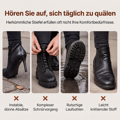 📢📢50%Rabatt!!!🎉✨Damen-Martinistiefel mit runder Zehenpartie & klobigem Absatz – Robuster Look, bequemer Sitz & vielseitig kombinierbar – Perfekt für Alltag, Freizeit & coole Auftritte