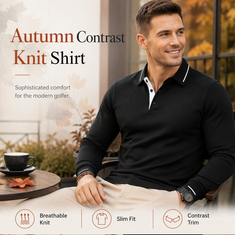 📣📣50%Rabatt!!!🎉✨Kontrastkragen-Oberteil mit langen Ärmeln – Leichter Materialmix, bequemer Sitz & zeitloses Design – Ideal für Frühling, Herbst & elegante Auftritte