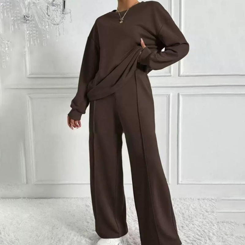 📢📢50%Rabatt!!!🎉✨Gemütlicher Damen-Zweiteiler: Langarm-Sweatshirt und Hose