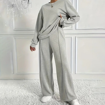 📢📢50%Rabatt!!!🎉✨Gemütlicher Damen-Zweiteiler: Langarm-Sweatshirt und Hose
