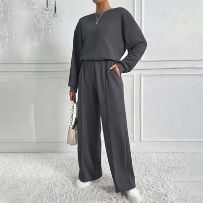 📢📢50%Rabatt!!!🎉✨Gemütlicher Damen-Zweiteiler: Langarm-Sweatshirt und Hose