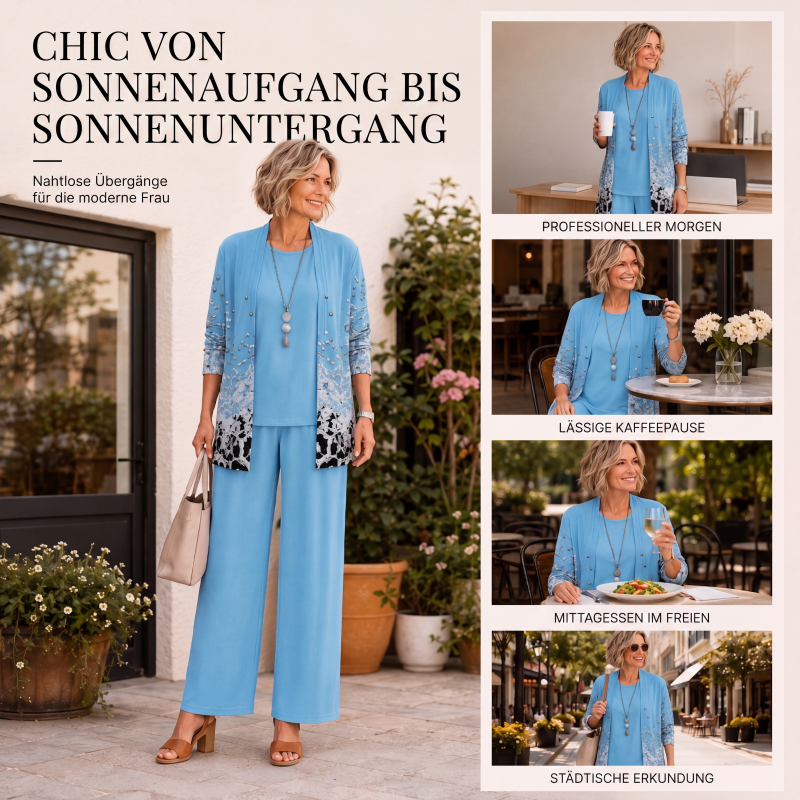 📢📢50%Rabatt!!!🎉✨Elegantes bedrucktes 3-teiliges Set für Damen
