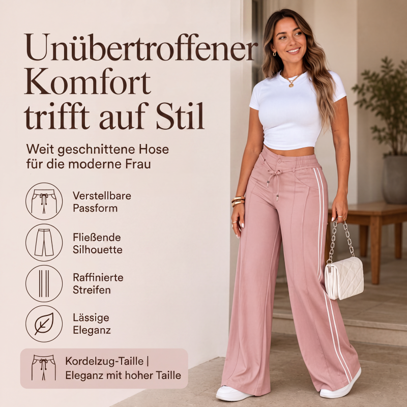 👖 50 % RABATT – Weite Damen-Hose mit Kordelzug | Lässiger Komfort trifft auf eleganten Alltagsstil ✨