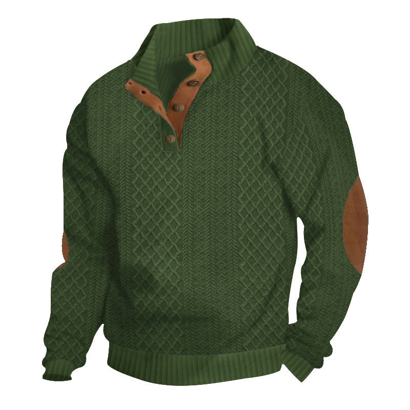 📢📢50%Rabatt!!!🎉✨Lässiger Pullover mit langen Ärmeln und Ellbogenpatches für Herren