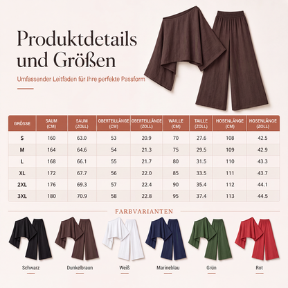 📢📢50%Rabatt!!!🎉✨Damen-Off-Shoulder-Oberteil & Weite-Hosen-Set