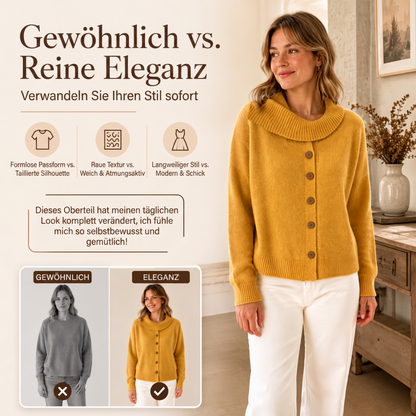 📢📢50%Rabatt!!!🎉✨Damen-Strickjacke mit unregelmäßigem Kragen