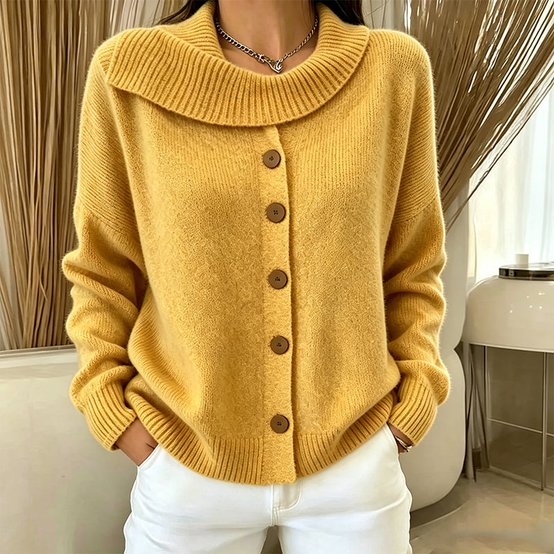 📢📢50%Rabatt!!!🎉✨Damen-Strickjacke mit unregelmäßigem Kragen