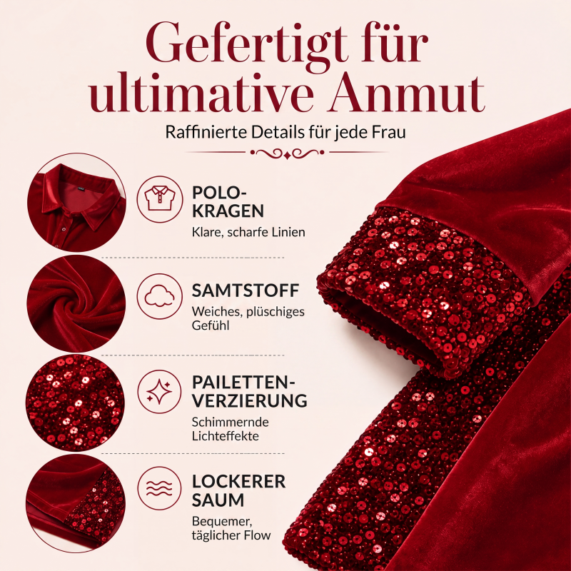 📢📢50%Rabatt!!!🎉✨Festliches Pailletten-Patchwork-Kleid für Damen