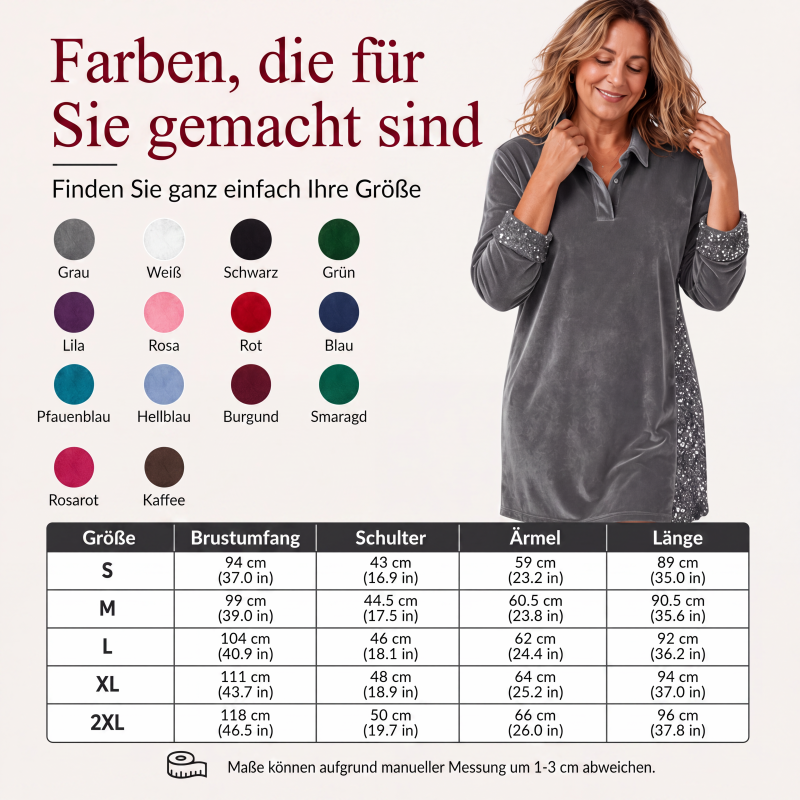 📢📢50%Rabatt!!!🎉✨Festliches Pailletten-Patchwork-Kleid für Damen