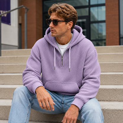 📢📢50%Rabatt!!!🎉✨Gestricktes Quarter-Zip-Hoodie-Sweatshirt für Herren