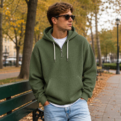 📢📢50%Rabatt!!!🎉✨Gestricktes Quarter-Zip-Hoodie-Sweatshirt für Herren