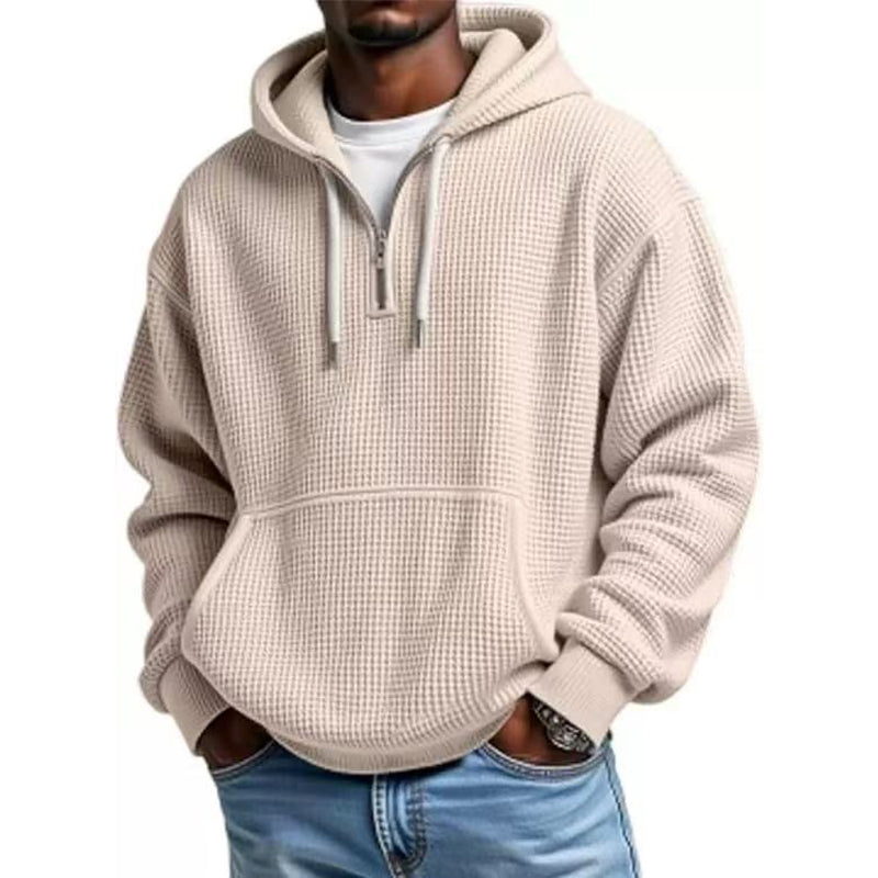 📢📢50%Rabatt!!!🎉✨Gestricktes Quarter-Zip-Hoodie-Sweatshirt für Herren