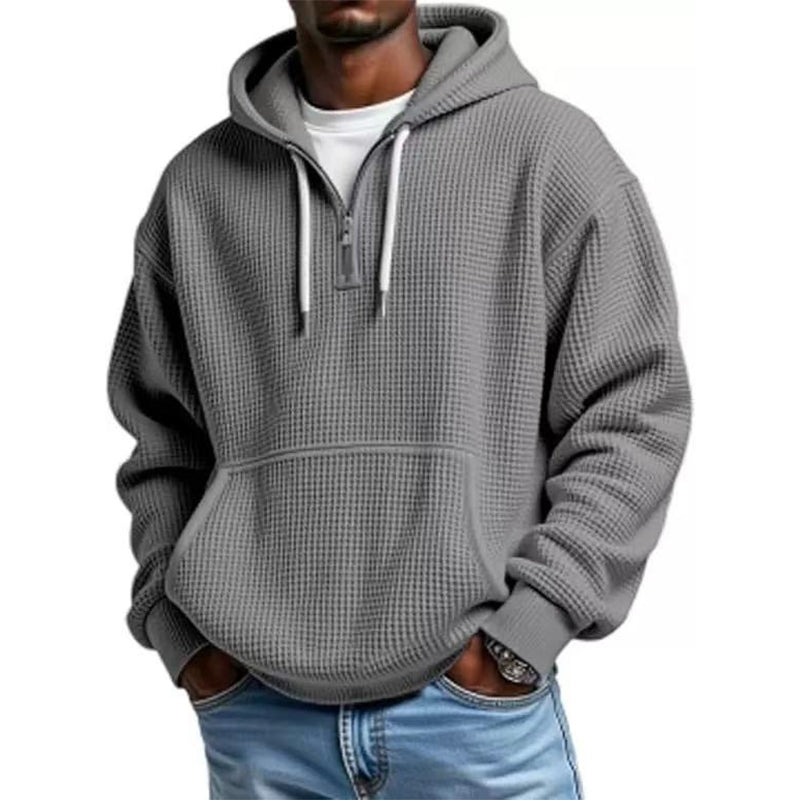 📢📢50%Rabatt!!!🎉✨Gestricktes Quarter-Zip-Hoodie-Sweatshirt für Herren