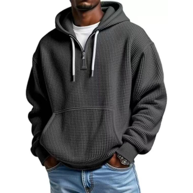 📢📢50%Rabatt!!!🎉✨Gestricktes Quarter-Zip-Hoodie-Sweatshirt für Herren