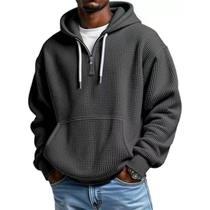 📢📢50%Rabatt!!!🎉✨Gestricktes Quarter-Zip-Hoodie-Sweatshirt für Herren
