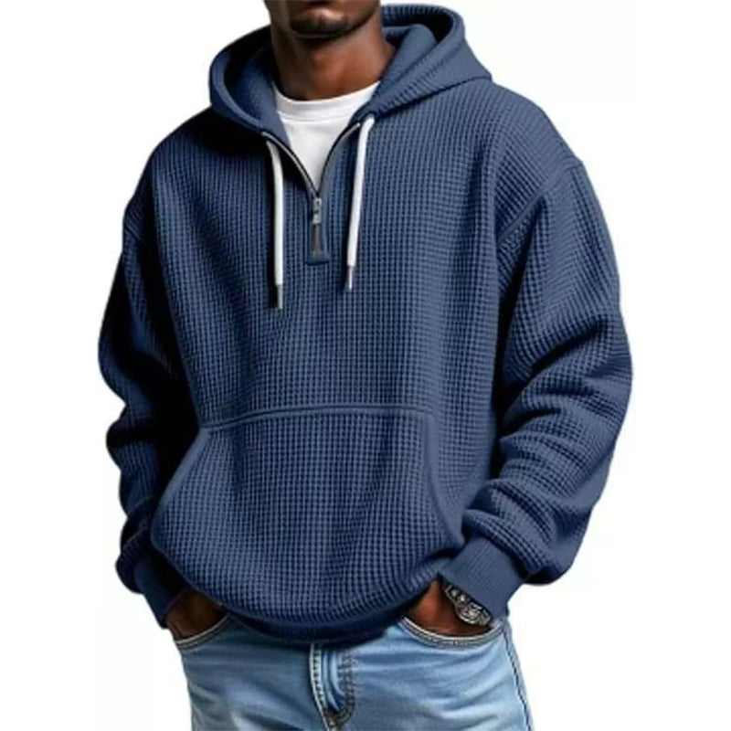 📢📢50%Rabatt!!!🎉✨Gestricktes Quarter-Zip-Hoodie-Sweatshirt für Herren