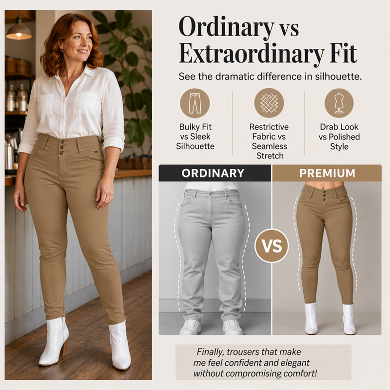 Women's Stretch High-Waist Skinny Pants