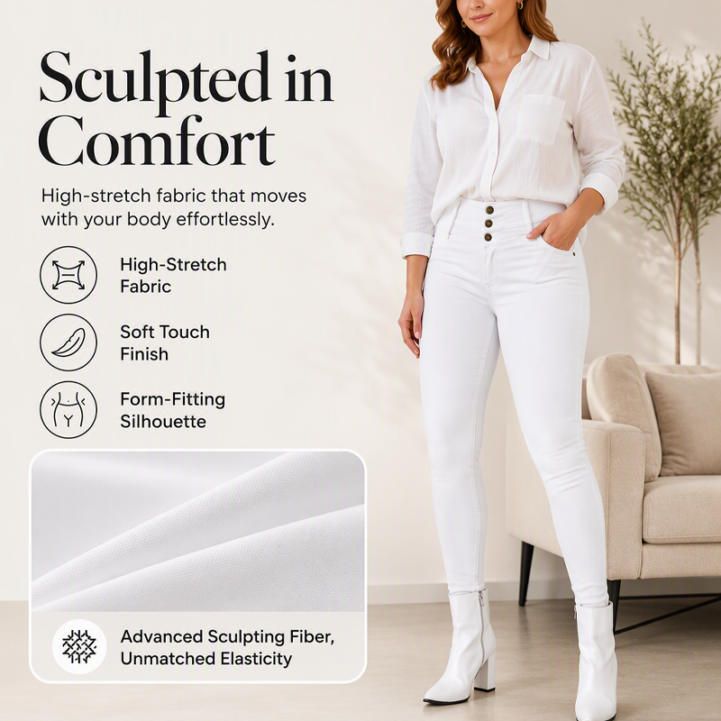 Women's Stretch High-Waist Skinny Pants