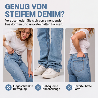 📢📢50%Rabatt!!!🎉✨Legere, elastische Jeans mit geradem Bein für Damen