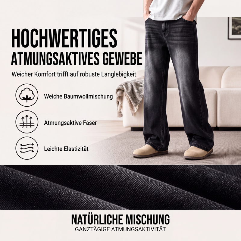 📣📣50%Rabatt!!!🎉✨Curved-Leg-Jeans im Vintage-Look – Leichter Denim, bequemer Sitz & zeitloses Design – Ideal für Frühling, Herbst & entspannte Stunden