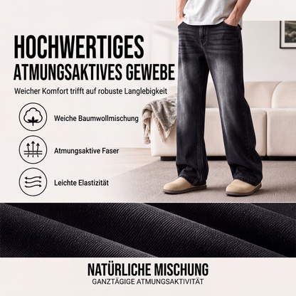 📣📣50%Rabatt!!!🎉✨Curved-Leg-Jeans im Vintage-Look – Leichter Denim, bequemer Sitz & zeitloses Design – Ideal für Frühling, Herbst & entspannte Stunden