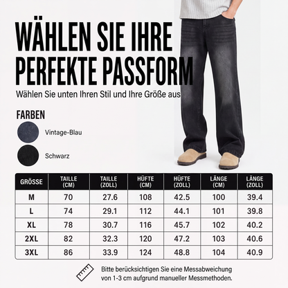📣📣50%Rabatt!!!🎉✨Curved-Leg-Jeans im Vintage-Look – Leichter Denim, bequemer Sitz & zeitloses Design – Ideal für Frühling, Herbst & entspannte Stunden