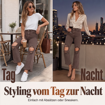 📣📣50%Rabatt!!!🎉✨Flare-Jeans mit Beinverlängerung – Leichter Denim, bequemer Sitz & zeitloses Design – Ideal für Frühling, Herbst & entspannte Stunden