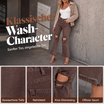 📣📣50%Rabatt!!!🎉✨Flare-Jeans mit Beinverlängerung – Leichter Denim, bequemer Sitz & zeitloses Design – Ideal für Frühling, Herbst & entspannte Stunden