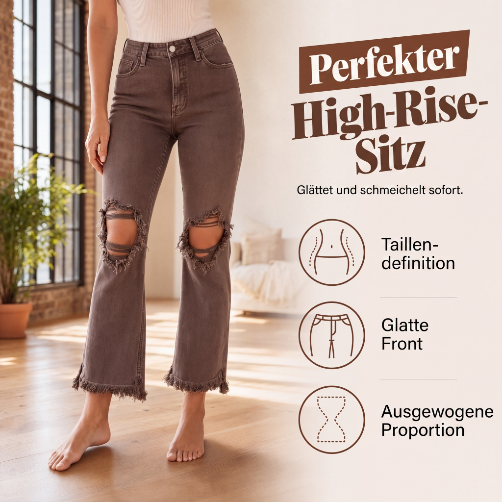📣📣50%Rabatt!!!🎉✨Flare-Jeans mit Beinverlängerung – Leichter Denim, bequemer Sitz & zeitloses Design – Ideal für Frühling, Herbst & entspannte Stunden