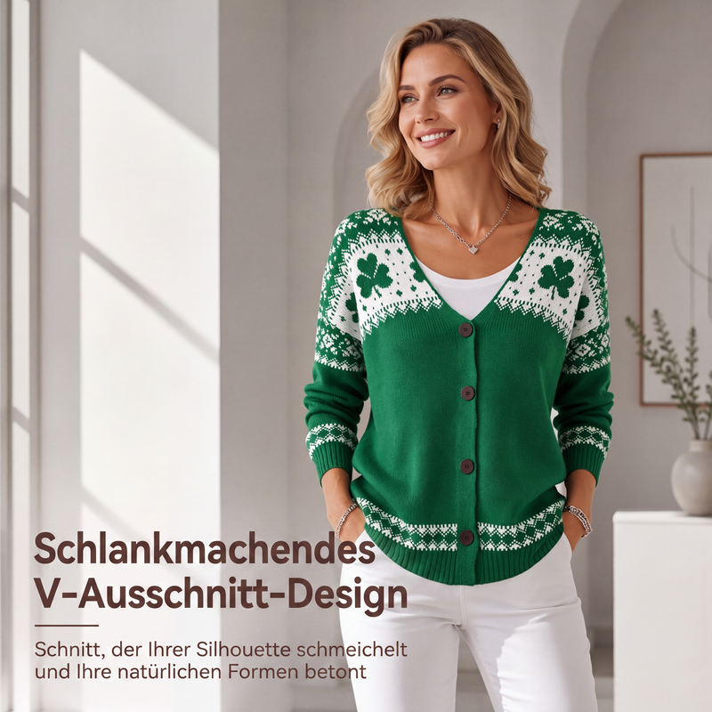📢📢50%Rabatt!!!🎉✨Damen-Strickjacke mit V-Ausschnitt & Knöpfen