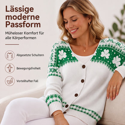 📢📢50%Rabatt!!!🎉✨Damen-Strickjacke mit V-Ausschnitt & Knöpfen