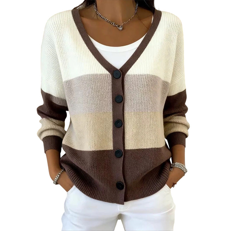 📢📢50%Rabatt!!!🎉✨Damen-Strickjacke mit V-Ausschnitt & Knöpfen