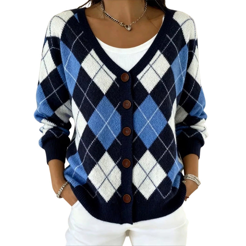 📢📢50%Rabatt!!!🎉✨Damen-Strickjacke mit V-Ausschnitt & Knöpfen