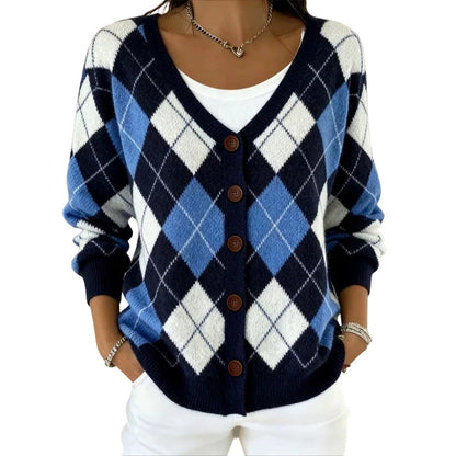 📢📢50%Rabatt!!!🎉✨Damen-Strickjacke mit V-Ausschnitt & Knöpfen