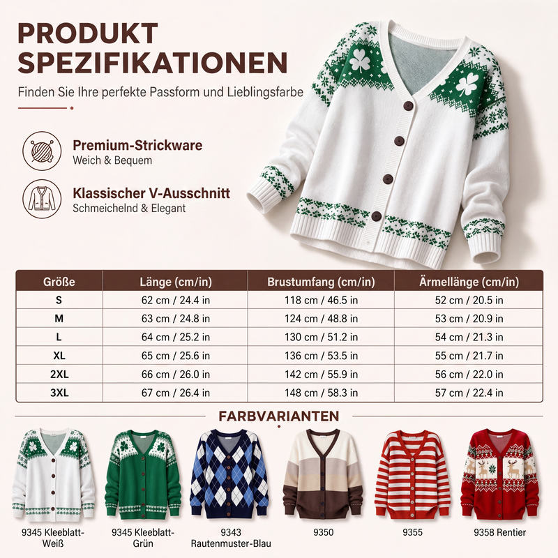 📢📢50%Rabatt!!!🎉✨Damen-Strickjacke mit V-Ausschnitt & Knöpfen