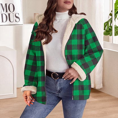 📢📢50%Rabatt!!!🎉✨Damen Gefütterte Kapuzenjacke mit Reißverschluss
